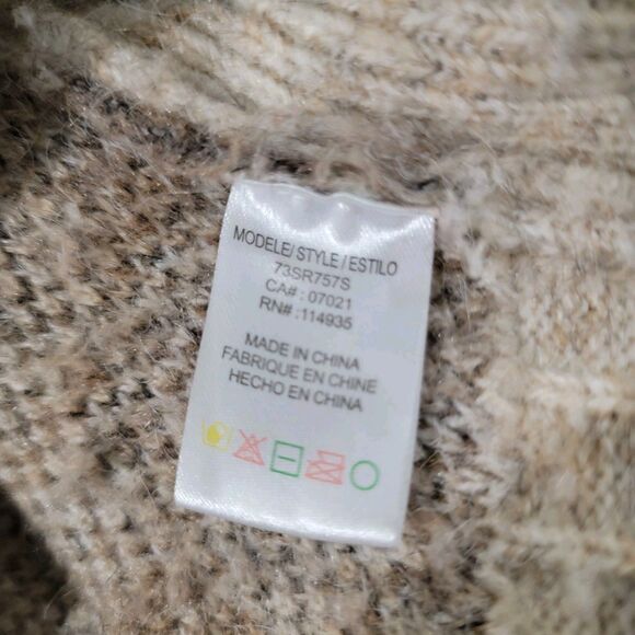 Rd Style Womens Cowl Neck Sweater Small Leopard Cozy Soft Sustainable Oversized - Picture 6 of 8